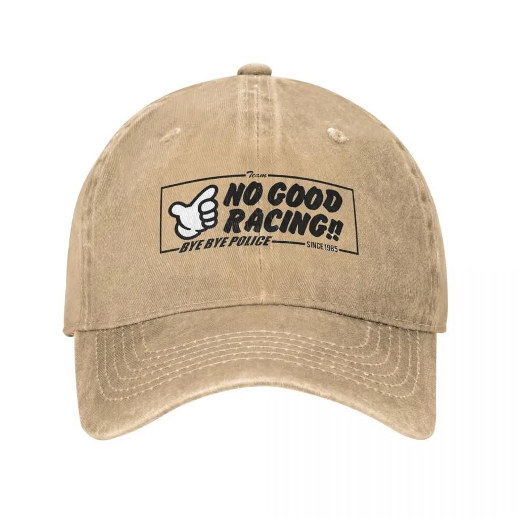 No Good Racing Washed Baseball Cap Popular Logo y2k Cute Trucker Hat Summer Men Women Hiking Fishing Snapback Cap