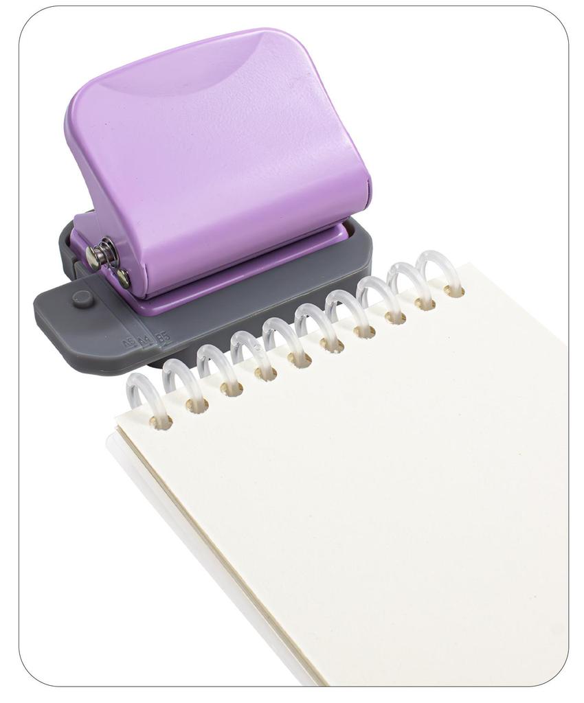 6-Hole Round Loose-Leaf Puncher, Student-Friendly, Multi-Hole, Manual, Labor-Saving.