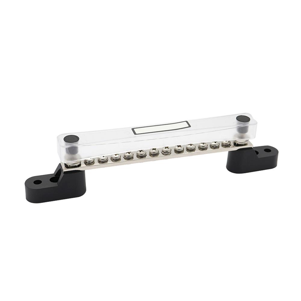 Pair 12 Terminal 100A Bus Bar Cover Ground Distribution Block Kit for Car Truck