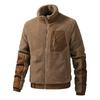 Men's Lambswool Fleece Stand Collar Jacket - Autumn/Winter Casual Cardigan
