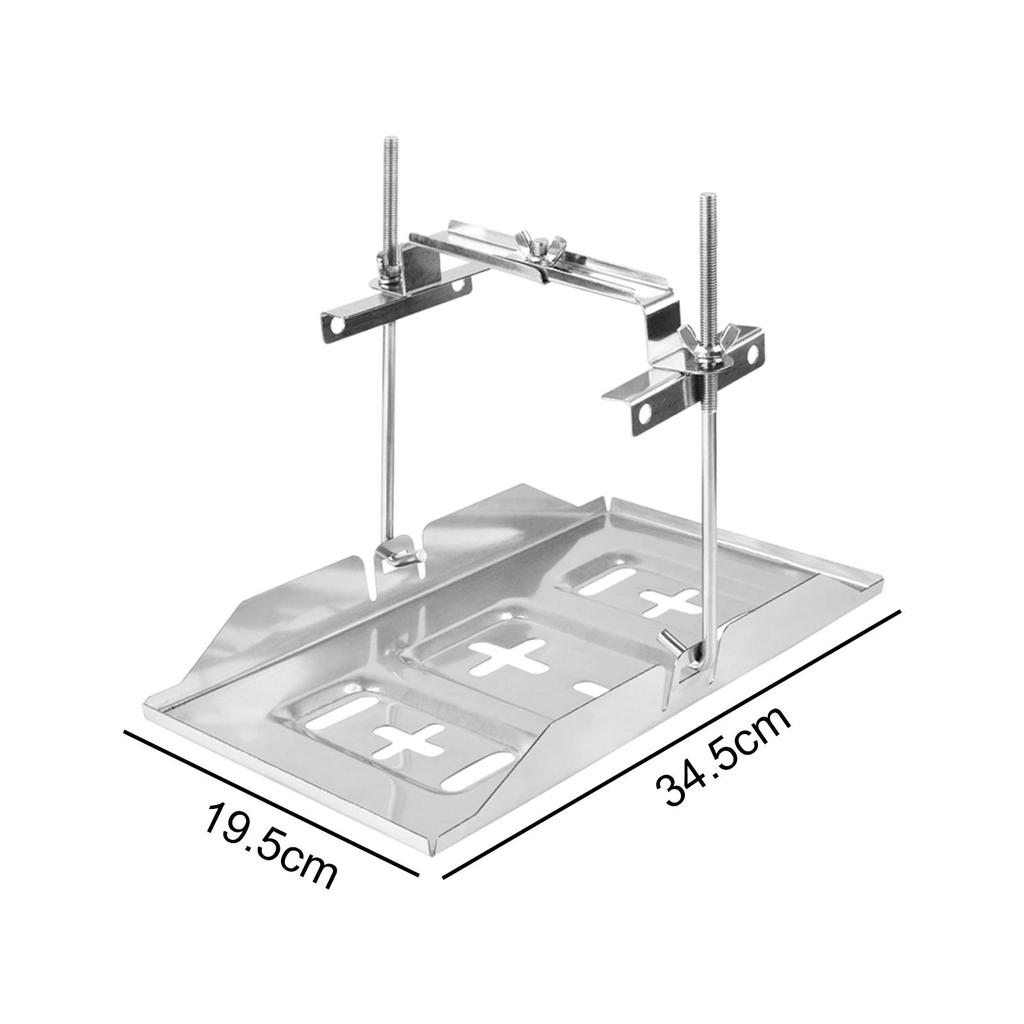 Sturdy Stainless Steel Battery Tray Bracket Recessed Slot Holder for Car Battery Terminal Cover and Battery Car Cover