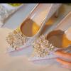 French Bridal High Heels With Crystal Embellishments For Wedding And Special Occasions