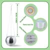 6inch Disco Ball Hanging Plant Pots,Plant Disco Ball Silver Mirror Disco Planter with Chain Hook for Indoor Outdoor Decor and Wooden Stand for