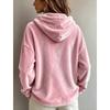 New Autumn and Winter Women's Long Sleeved Gold Velvet Solid Color Hooded Casual Hoodie Loose Top
