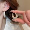 Solid Resin U-shaped Irregular Hoop Earrings Women New Vintage Versatile Earbuckles Delicate Fashion Jewelry K-