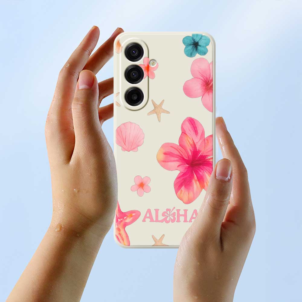 For Samsung Galaxy A17 5G Case Shell Flower Pattern Printing Straight Edge TPU Phone Back Cover