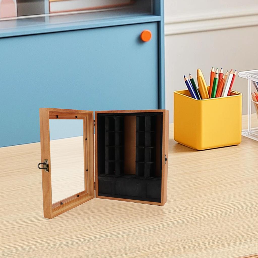 Miniature Bookshelf Ornament Creative Solid Wood Plastic Anxiety Bookshelf for Rooms Desktop Decoration
