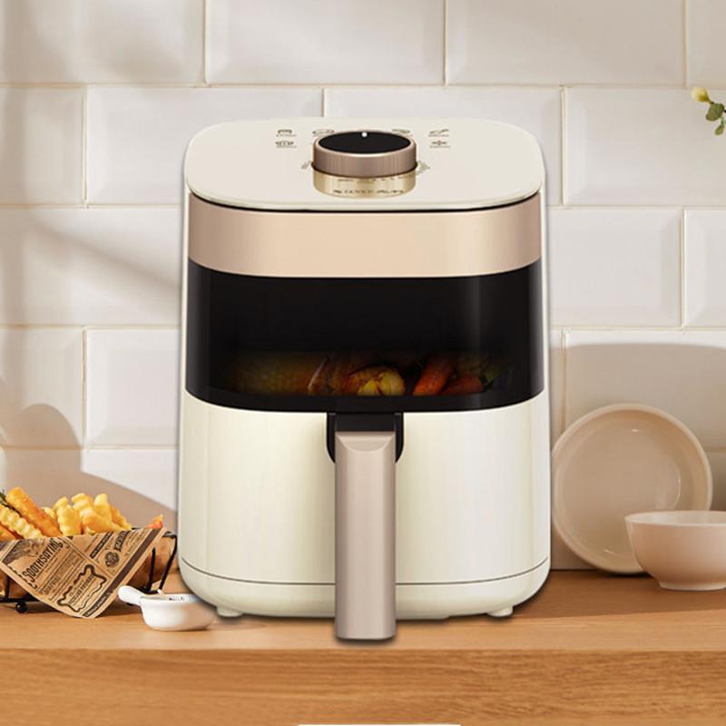 4.5L Full-Automatic Electric Frying Pan For Visual Air Fryer Household Multifunctional Intelligent Oven Without Lampblack