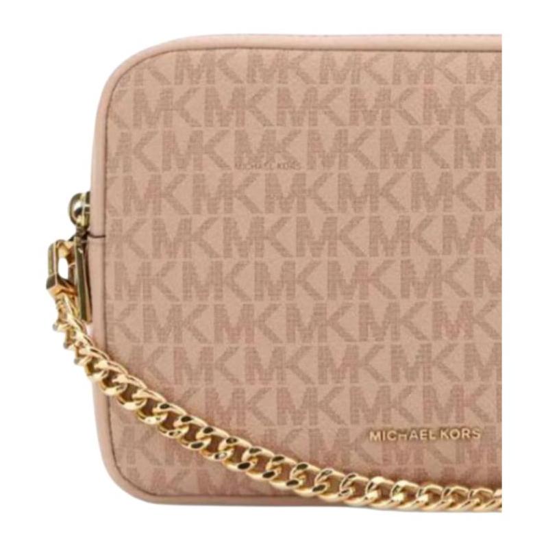 Michael Kors Bryant Logo Canvas Shoulder Bag Regular Women's Beige