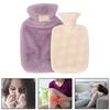 PVC Hot Water Bag with Soft Plush Cover Leakproof Winter Warm Bed Warmer Water Bag 1000ml