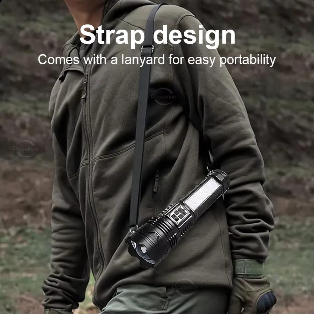 10000LM LED White Laser Built-in Battery Flash Light Emergency Spotlights 5km Most Powerful Led Flashlights Tactical Lights