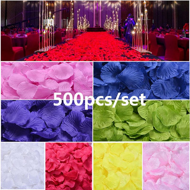 Buy Silk Rose Flower Petals 500pcs for Wedding Party Table Home