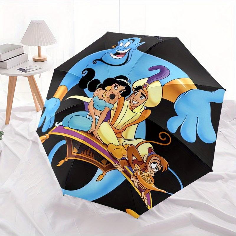 Genie,Aladdin Automatic Umbrella - Tri-fold Portable Umbrella, Best Holiday Gift for Men and Women, Durable Iron Frame, Playful Design, Stur