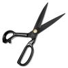 Professional 8-12inch Tailor Scissors Ergonomic Black Fabric Scissors Comfort Grip Handled Anti-Rust Pinking Shears Home Sewing