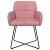 Dining Chairs 2 Pcs Velvet Pink 59 X 56.5 X 86 Cm