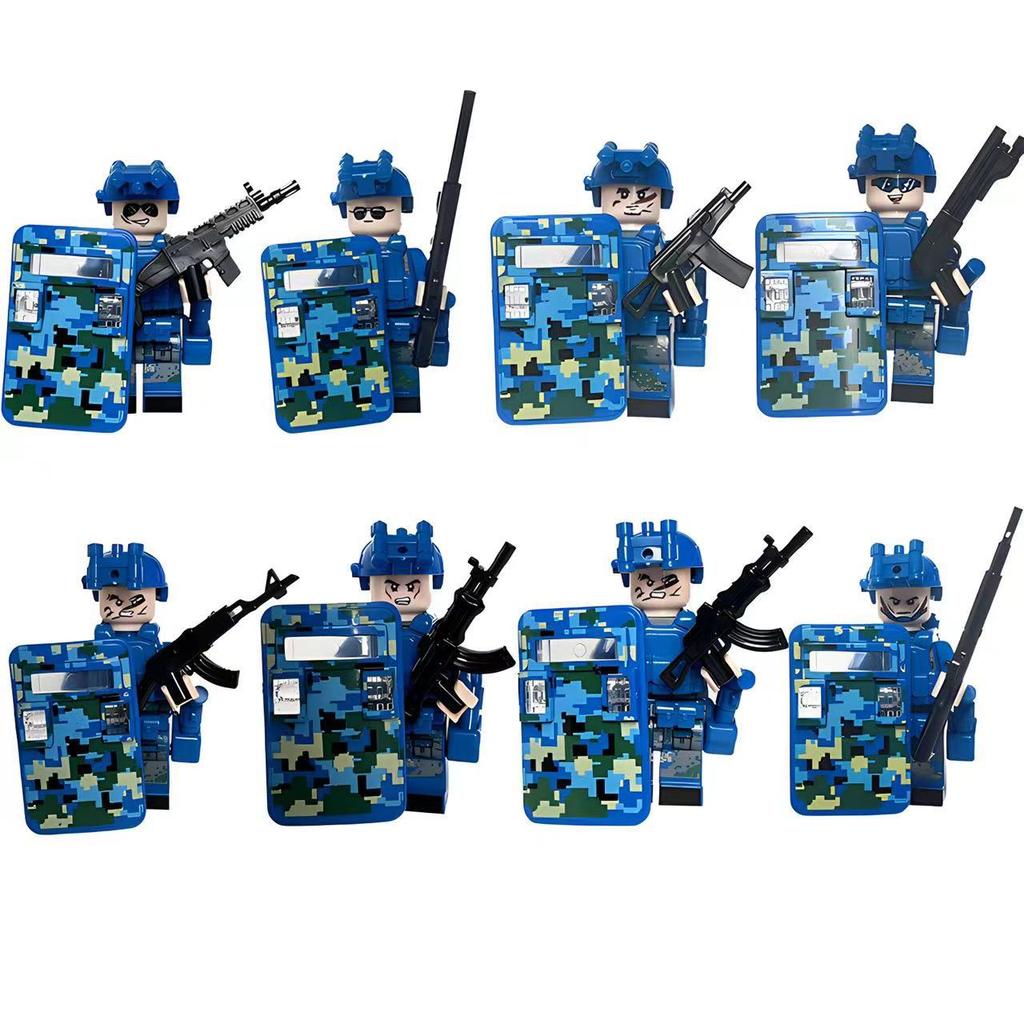 Military Building Block Ghost Special Forces Navy Seals Small Particle Doll Toy Bag