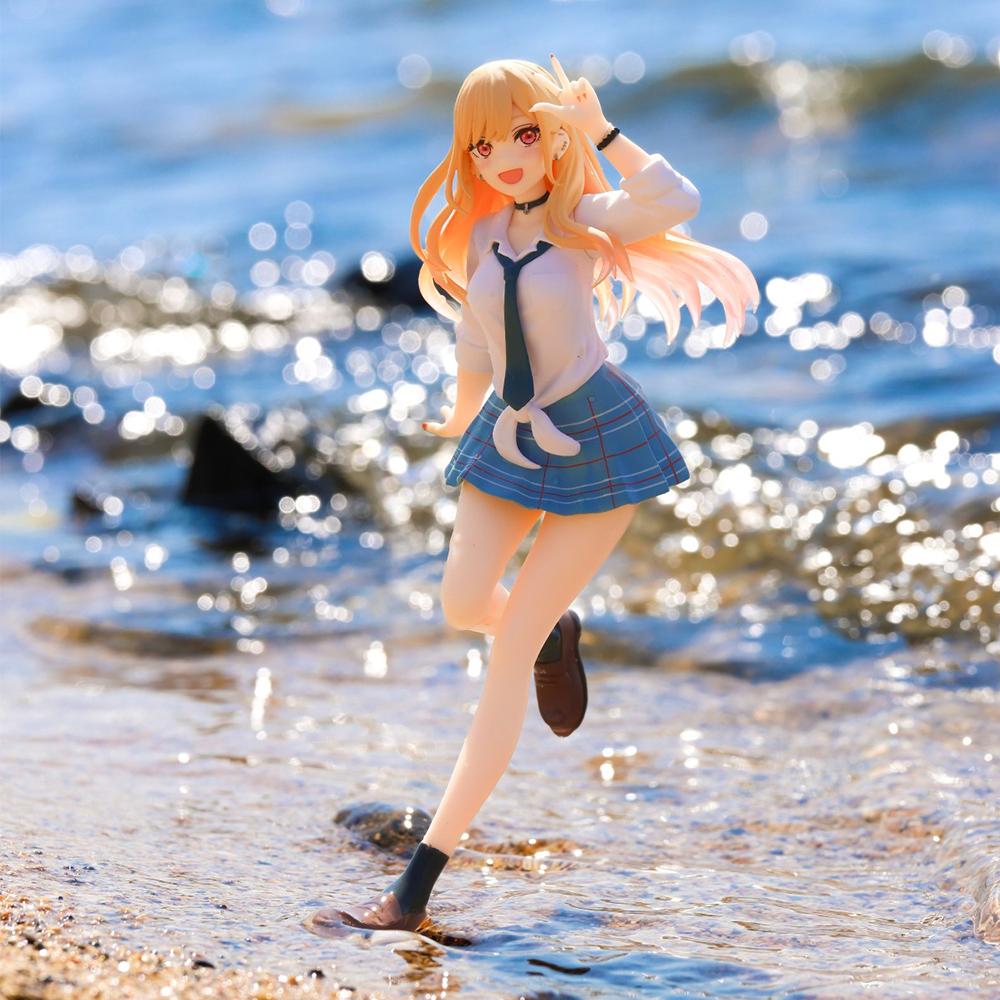 Anime My Dress-Up Darling MARIN KITAKAWA Schuluniform Version Kawaii Mädchen Actionfigur Sexy Figuren Schreibtischdekoration Puppen 18cm