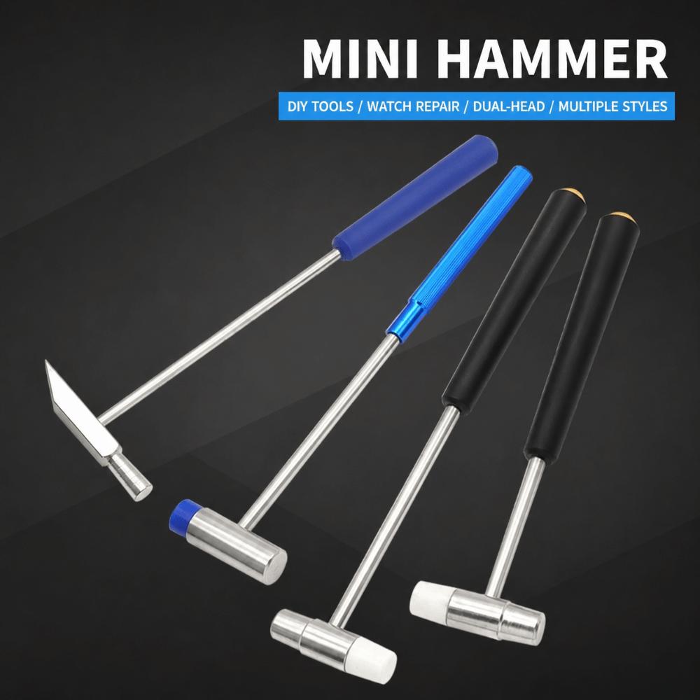 Multi-size Watch Repair Hammer Rubber & Metal Dual Head Hammer Handcraft Hammer Fine Manual Work