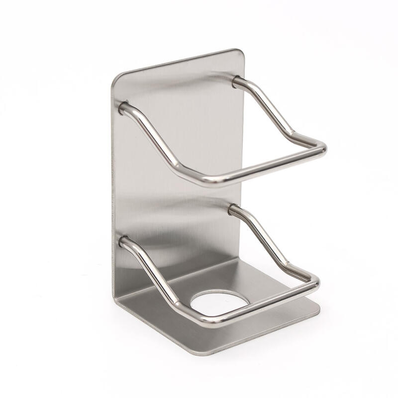 Stainless steel toothpaste holder (silver) with attached toothpaste holder