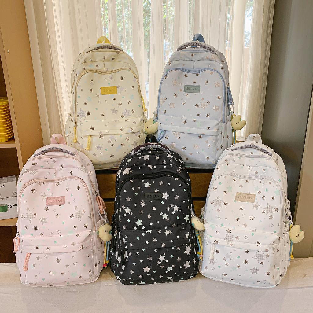 Schoolbag Fashion Burden Reduction School Bag Girls Elementary School Students New Large Capacity Junior High School Students High School Students