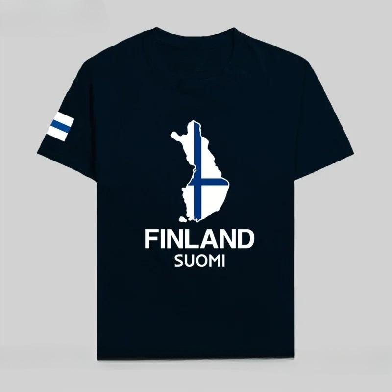 Finlande Finlandais Finn FIN Helsinki Vêtements Unisexe T-shirt Manches Courtes Unisexe Équipe Nationale Pays 2026 Mode d'Été T-shirt