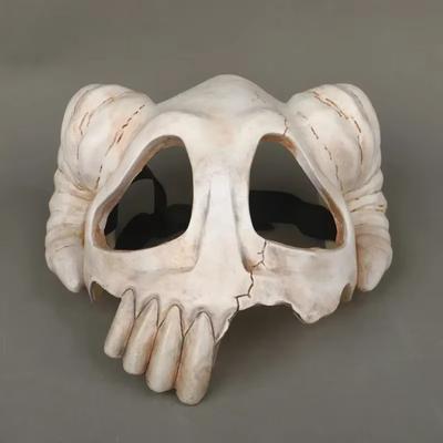 Bleach Maschera PU Neliel Maschera Mezza Faccia Teschio di Antilope Anime Comic-Con Accessori Cosplay Oggetto Mascherata Festa di Halloween Regalo