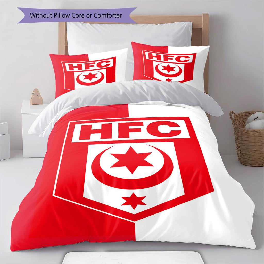 Hallescher FC Pattern Bedding,Quilt Set Quilt Cover Pillowcase Home Birthday Gift(1 * Duvet Cover + 2 * Pillowcase, Without Core)
