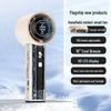 Portable Turbo Mecha Style Handheld Fan with Digital Display and USB Charging