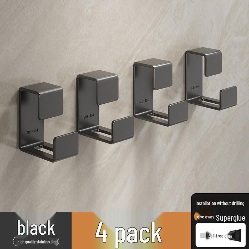 Punch-Free Bathroom & Kitchen Storage Rack with Hooks - Hanging Basin Organizer