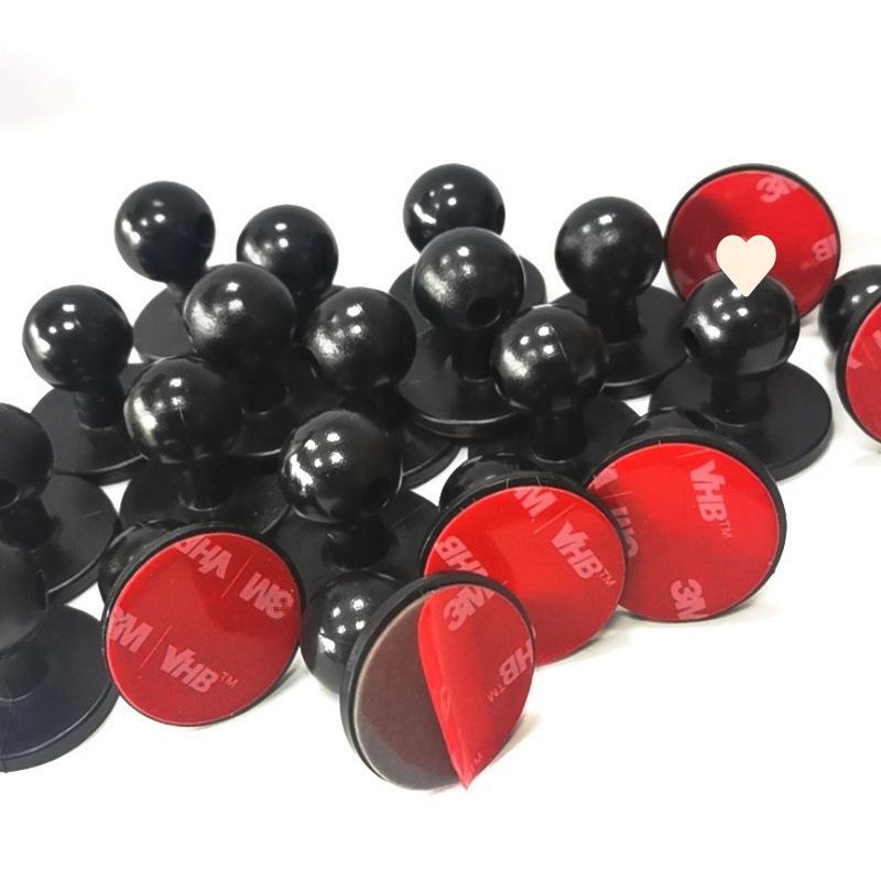 Universal Adhesive Car Phone Holder with Extended Rod and 17mm Ball Head for Curved Surfaces
