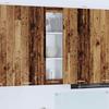 Hanging Cabinet with Door Rustic Wood Finish 40 X 31 X 100 Cm Particleboard
