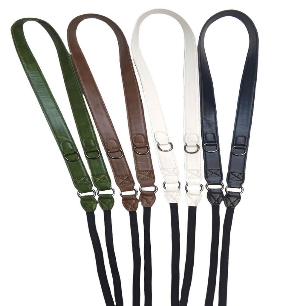 Retro Style Camera Shoulder Strap PU Leather Black Lanyard Strap Universal Camera SLR Strap