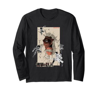 Attack On Titan Titans In the Walls Long Sleeve [Completion Commemoration] T-Shirt