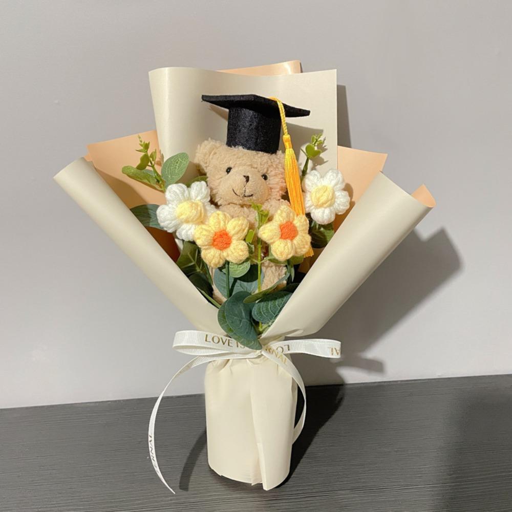 Dr. Bear Plush Toy Cartoon Graduation Gift New Graduation Bouquet Party Decor