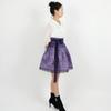 Koreaanse Traditionele Parelmoer Feniks Mini Taille Rok, Paars