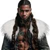 1Pc Viking Shawl Stage Performance Halloween Role Play Shoulder Wrap Medieval Warrior Collar Faux Fur Men Cape
