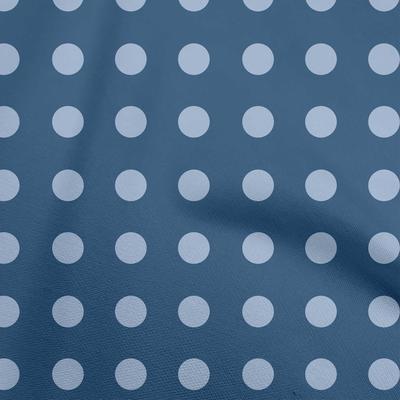 Baumwollbatist, blau, gepunktet, Quiltingzubehör, bedruckter Nähstoff, Meterware, 42 Zoll