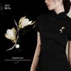 Magnolia Brooch: High-End Floral Corsage Pin for Women