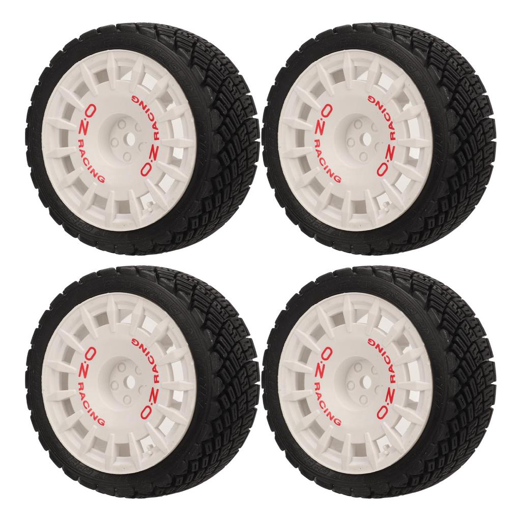4 Pcs RC Car Tire Rubber Wheels High Wear Resistance Strong Cushioning 1Celsius10 RC On Road Tyres for