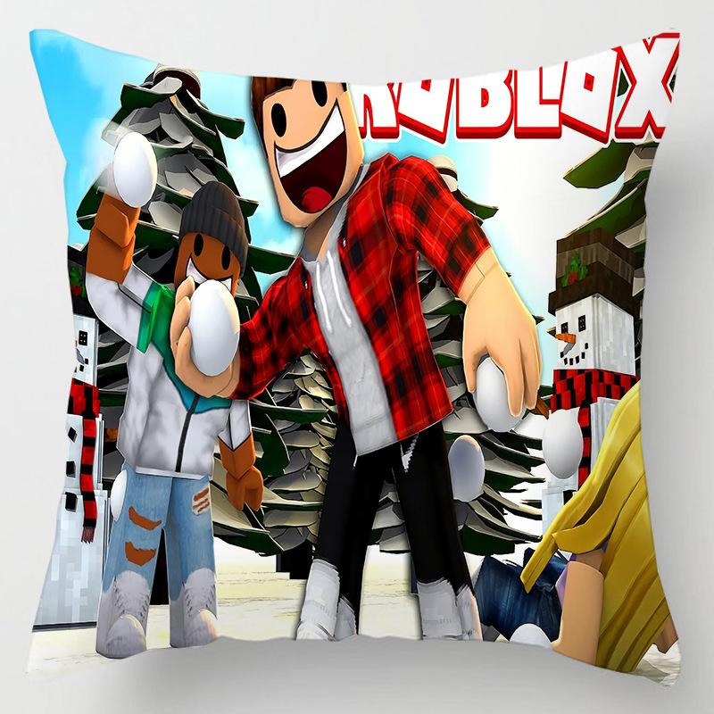 Game Roblox Cushion Pillow Hugging Pillow Case Roblox Anime Game Character Cartoon Printing Waist Pillow Cover Birthday Gifts