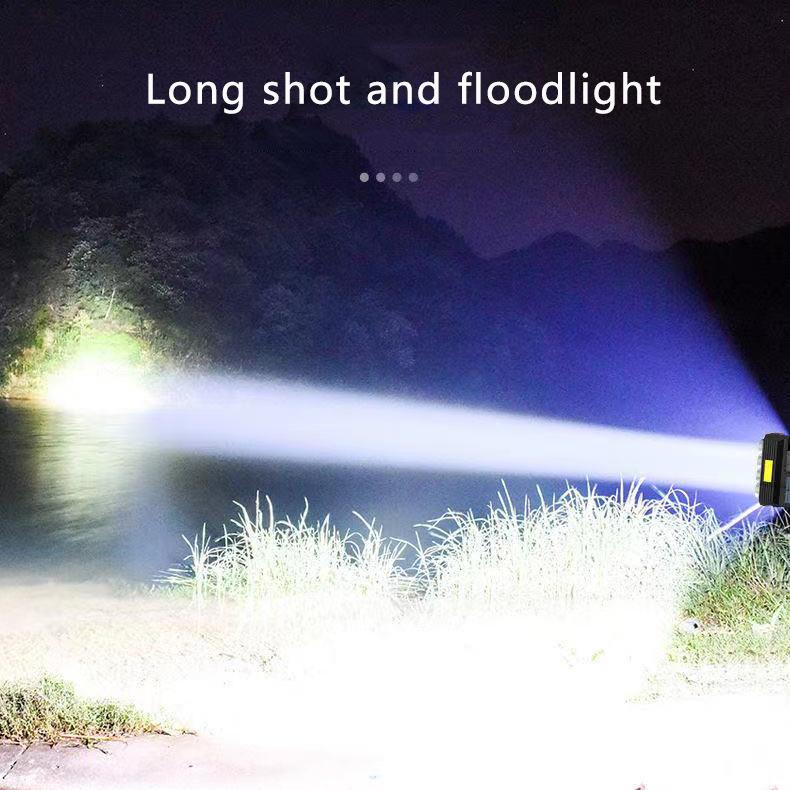 Solar Rechargeable USB Flashlight Super Bright 8 Led Flashlight Portable Searchlight Long-range