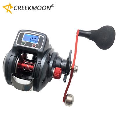 Moulinet Baitcasting à Affichage Numérique 16+1 Roulements à Billes Main Gauche/Droite Moulinets de Pêche Compteur de Ligne Électronique 6.3:1 Moulinet de pêche en mer