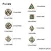 7 Pcs Yellow Green Tree Vine Metal Dice Solid Metal Polyhedral Dice Set Suitable for Role-Playing RPG Board Game Dice RPG