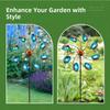 Art Decoration Metal Wind Rotator Iron Art Rotating Flower Shaped Windmill Creative Detachable Gardening Plug Park