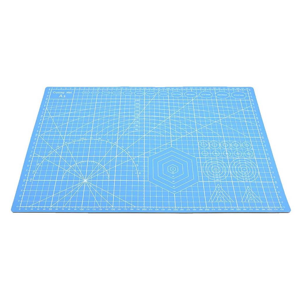 Grid Lines PVC Cutting Mat Self Healing Paper Leather Fabric Cutting Board(Blue)