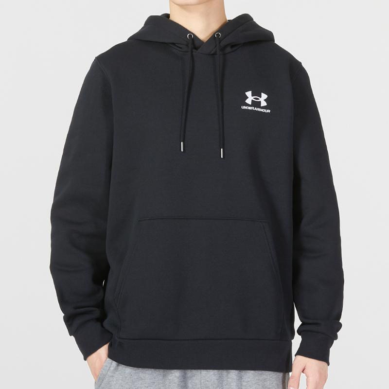 Under Armour Solid Color Hooded Training Sweatshirt Men Tops Black 1373880-001