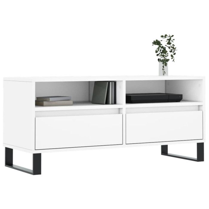 VidaXL TV Cabinet White 100x34.5x44.5 Cm Engineered Wood 831244