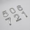 New 3D Digits 0-9 Number Silver Sticker 5cm Plate Sign Hotel Silvery Door Number Plaque Modern Plated for Home Decoration