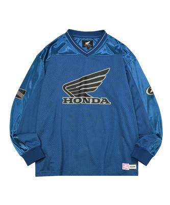 PHYPS MOTORCYCLE Original Wing Logo Mesh Long Sleeve Blue Green