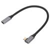 4K 100W PD 5A Right Angle Bend 90 Degree Gen 2 USB3.2 Type C Male to Female Extension Cord
